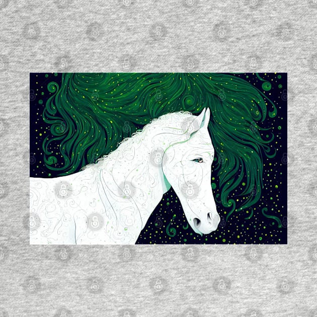 Graceful White Horse by rachelboucher
